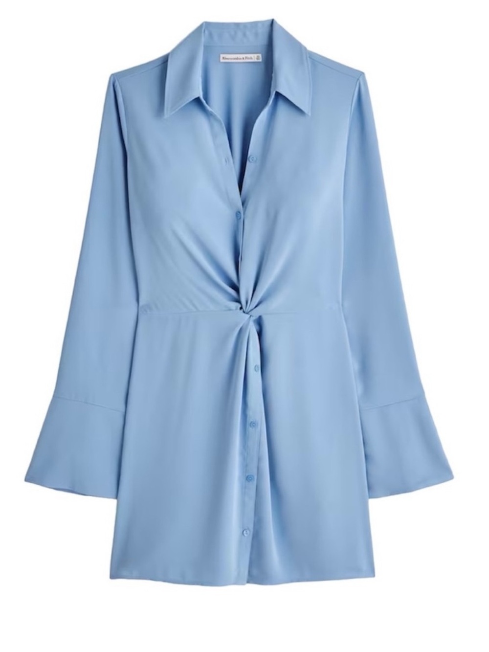 Abercrombie & Fitch Long Sleeve Twist Front Shirt Dress Size Medium